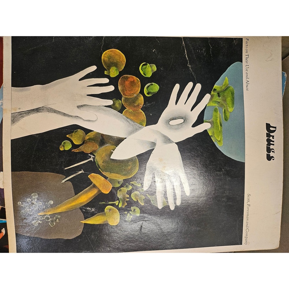 Vintage 1970 Drugs Facts on Their Use and Abuse Poster Scott Foresman Company